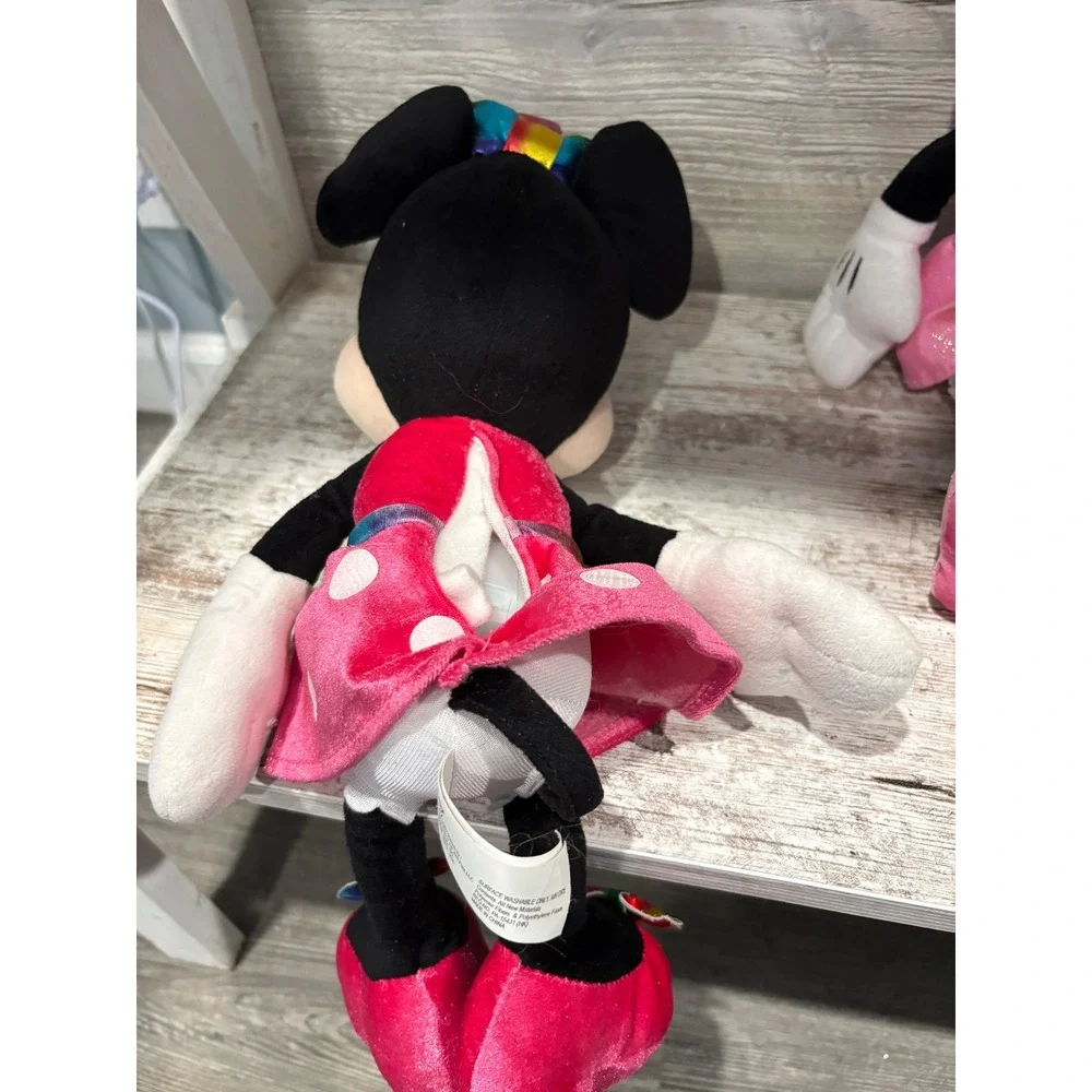 Disney Minnie Mouse Plush Doll Set Rainbow‎ Unicorn Heart Outfits Pink 2 Piece